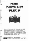 Petri Petriflex V manual. Camera Instructions.